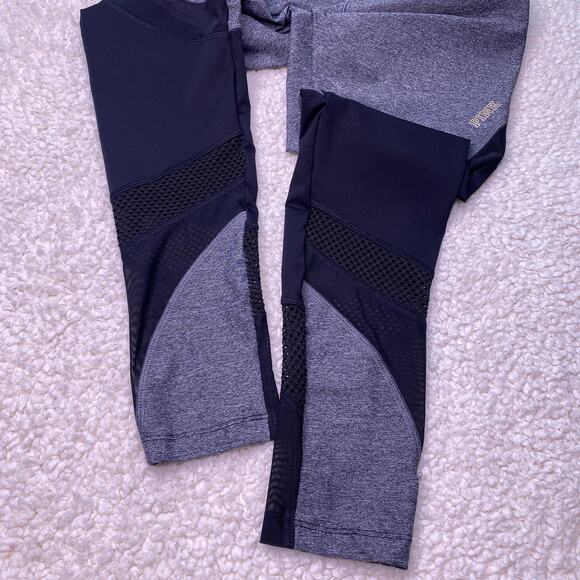 PINK Victoria's Secret Ultimate Gray Black Mesh Leggings XS - Picture 5 of 12